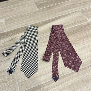 Ralph Lauren Polo houndstooth vintage tie and Oak Creek equestrian vintage tie